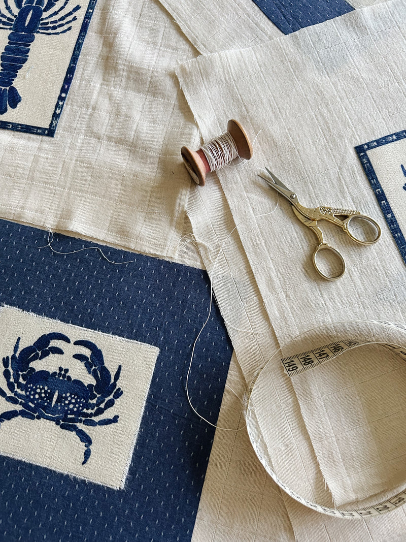 NEW IN! Patchwork Art ~ Denim Crab