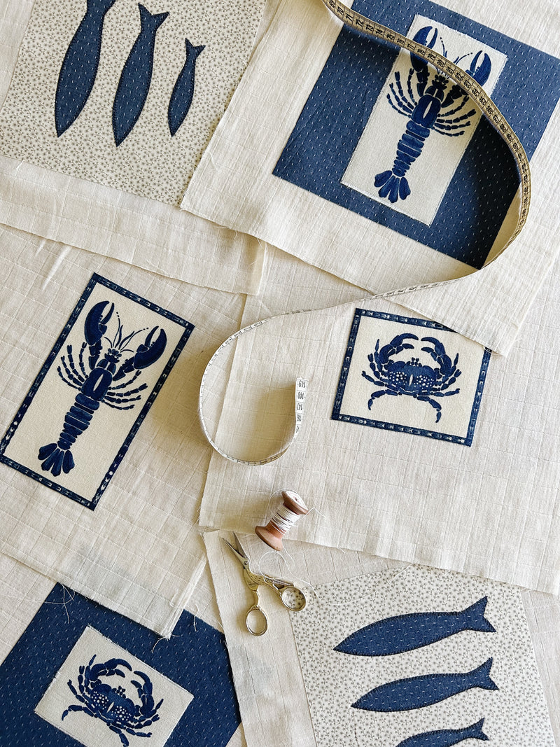 NEW IN! Patchwork Art ~ Denim Crab